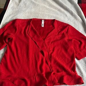 Chic Red Women's Blouse